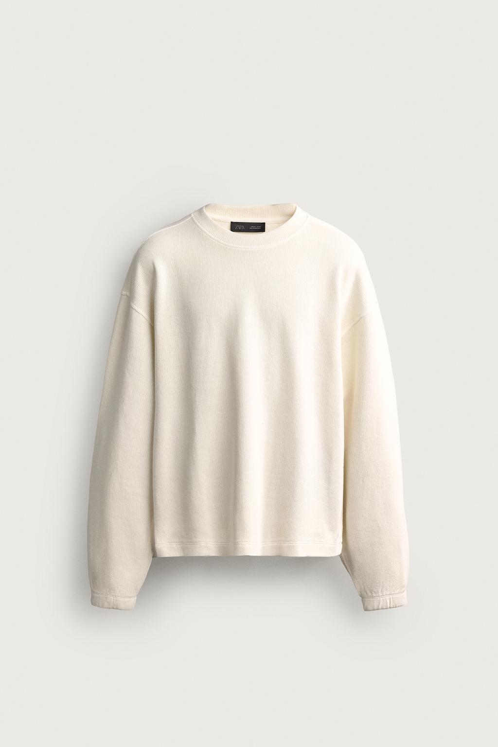 RELAXED FIT TEXTURED SWEATSHIRT
