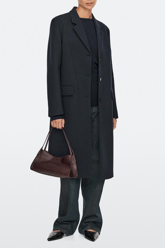 Bolso satchel piel napa - blanco de Zara - Imagen 0