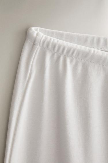 PANTALON JERSEY DE COTON - Blanc de Zara - Image 1