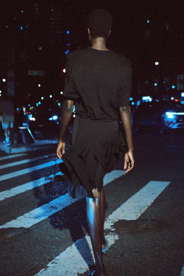 ZW COLLECTION SHORT RUFFLED SKIRT - Black by Zara - Image 2