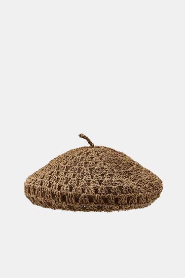 100% PAPER BERET - Light beige by Zara