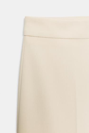 STRAIGHT-LEG HIGH-WAIST TROUSERS - Ecru by Zara - Image 7