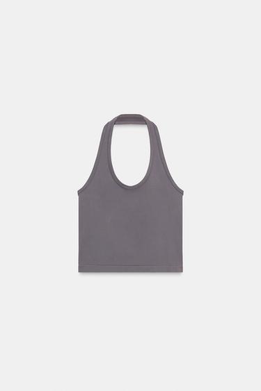 SEAMLESS HALTER TOP - Lilac by Zara