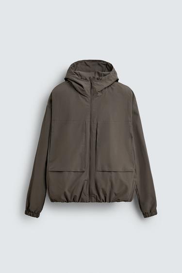 CAZADORA TÉCNICA WATER REPELLENT COMBINADO POLAR - Visón de Zara