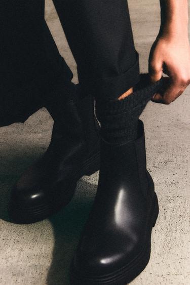 CHELSEA-STØVLE MED VOLUMEN - Sort fra Zara