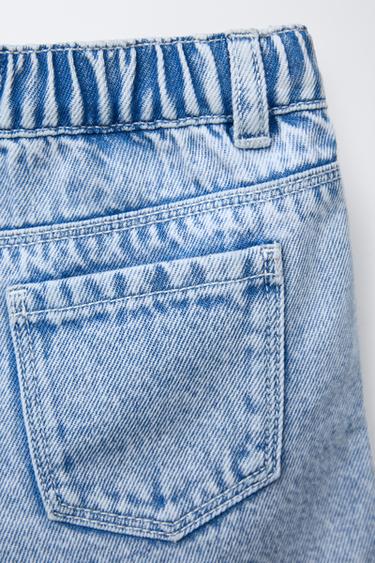 FLORAL DENIM BERMUDA SHORTS - Blue by Zara - Image 3