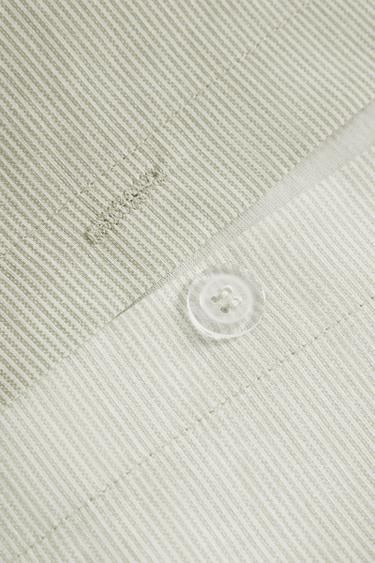 REVERSIBLE STRIPED DUVET COVER - Green by Zara