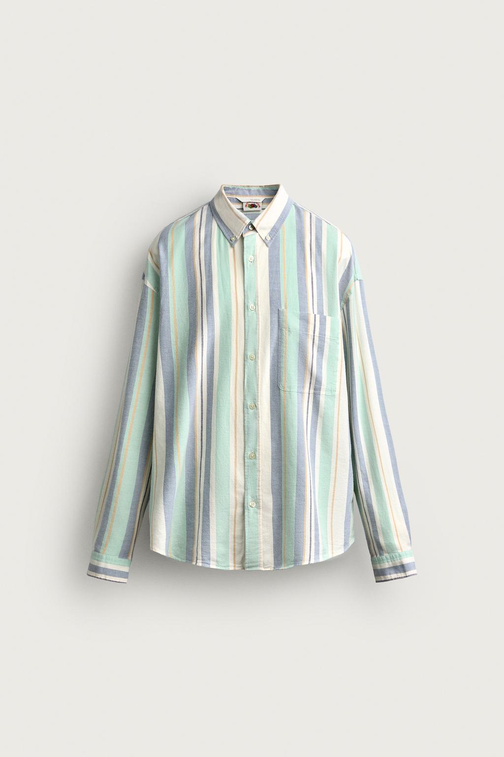 FRUIT OF THE LOOM™ STRIPED OXFORD SHIRT