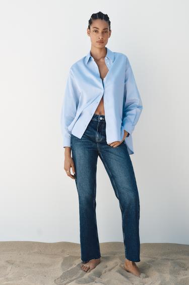 Z1975 HIGH-WAIST STRAIGHT-LEG DENIM JEANS - Blue by Zara - Image 0