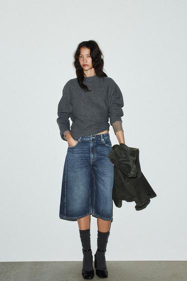 Zara 柔軟長袖運動衫 - 斑紋灰色