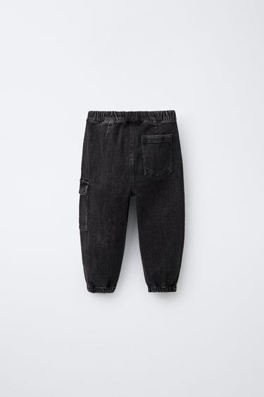Zara COMFORT CARGO JEANS - Gray