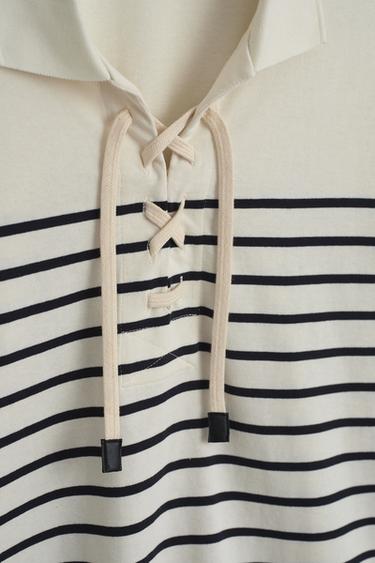 STRPPD TSHRT CRDS - Blanc / Bleu marine de Zara - Image 8