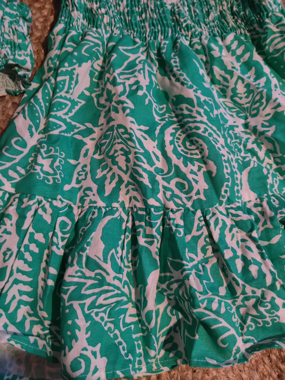 PRINTED LINEN BLEND DRESS - Image 3
