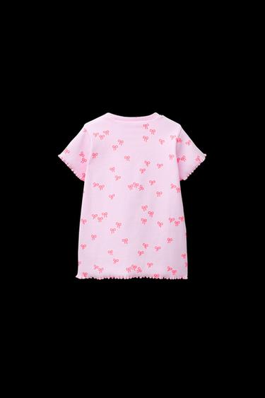 PRINTED RIBBED T-SHIRT - Pink by Zara