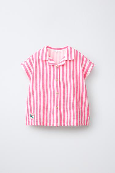6-14 YEARS/ TEXTURED STRIPED PYJAMAS - Pink by Zara - Image 1