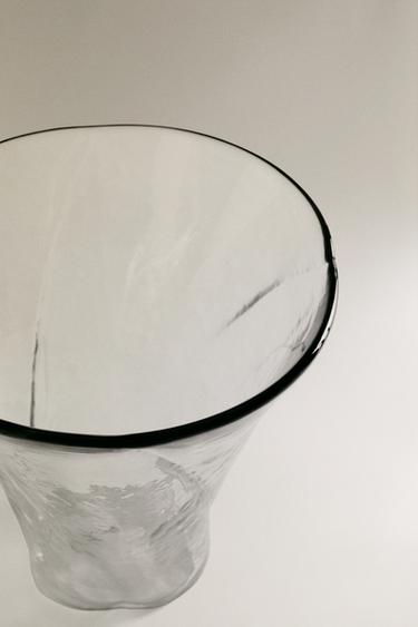 LARGE WAVY GLASS VASE - 990 by Zara - Image 2