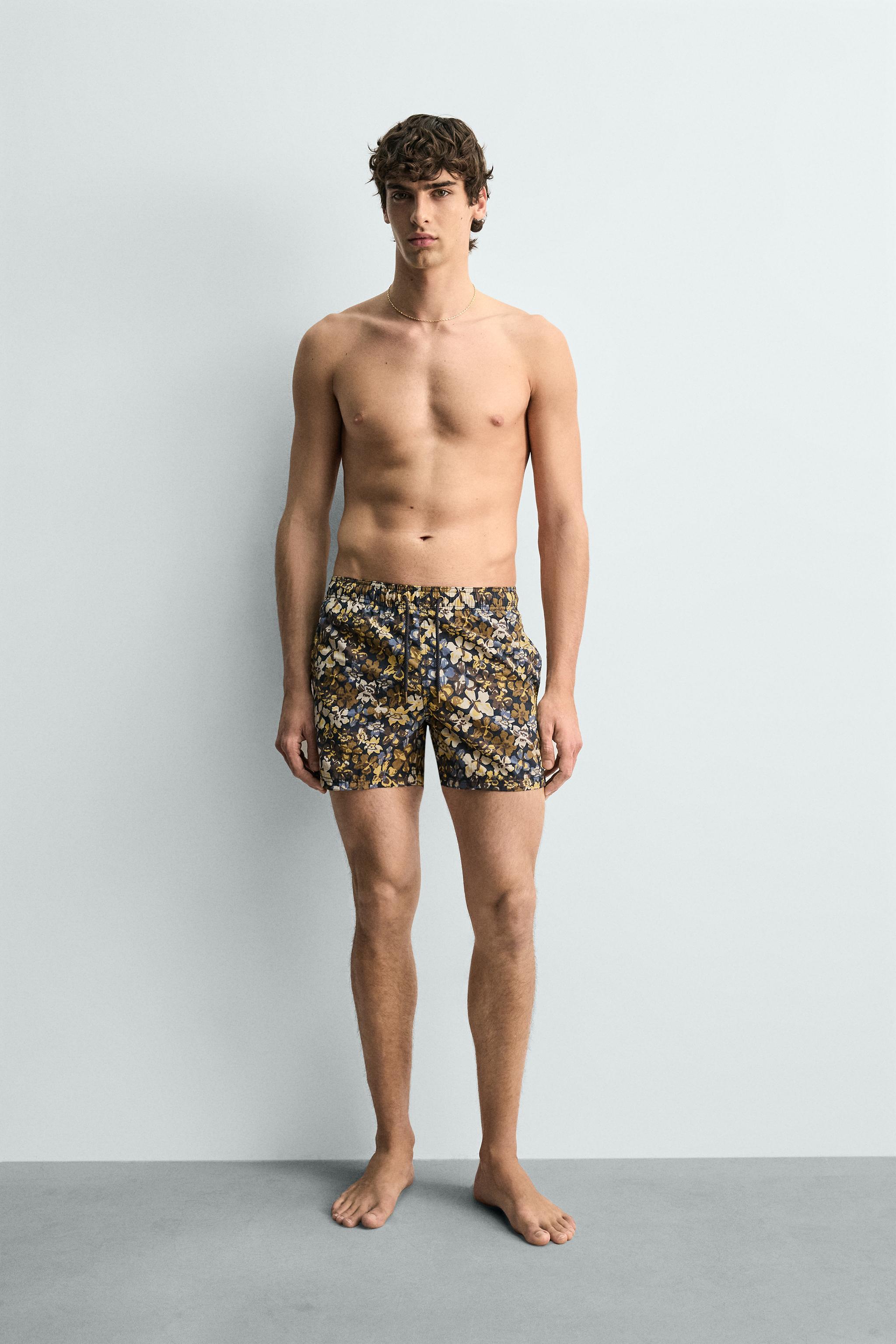MAILLOT DE BAIN MI-LONG À IMPRIMÉ FLORAL