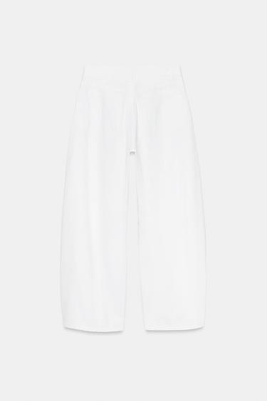 JEAN TRF BALLOON TAILLE NORMALE - Blanc cassé de Zara - Image 7