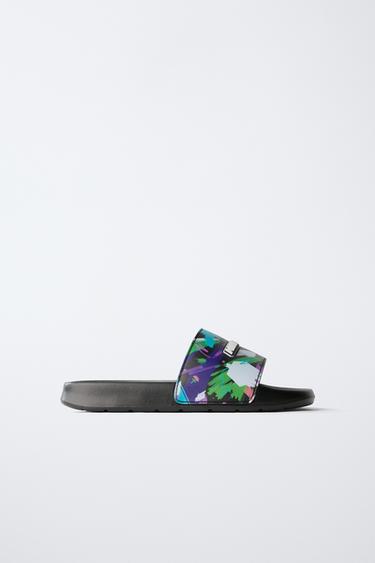 MINECRAFT © MOJANG AB. ™ SLIDE SANDALS - Black by Zara