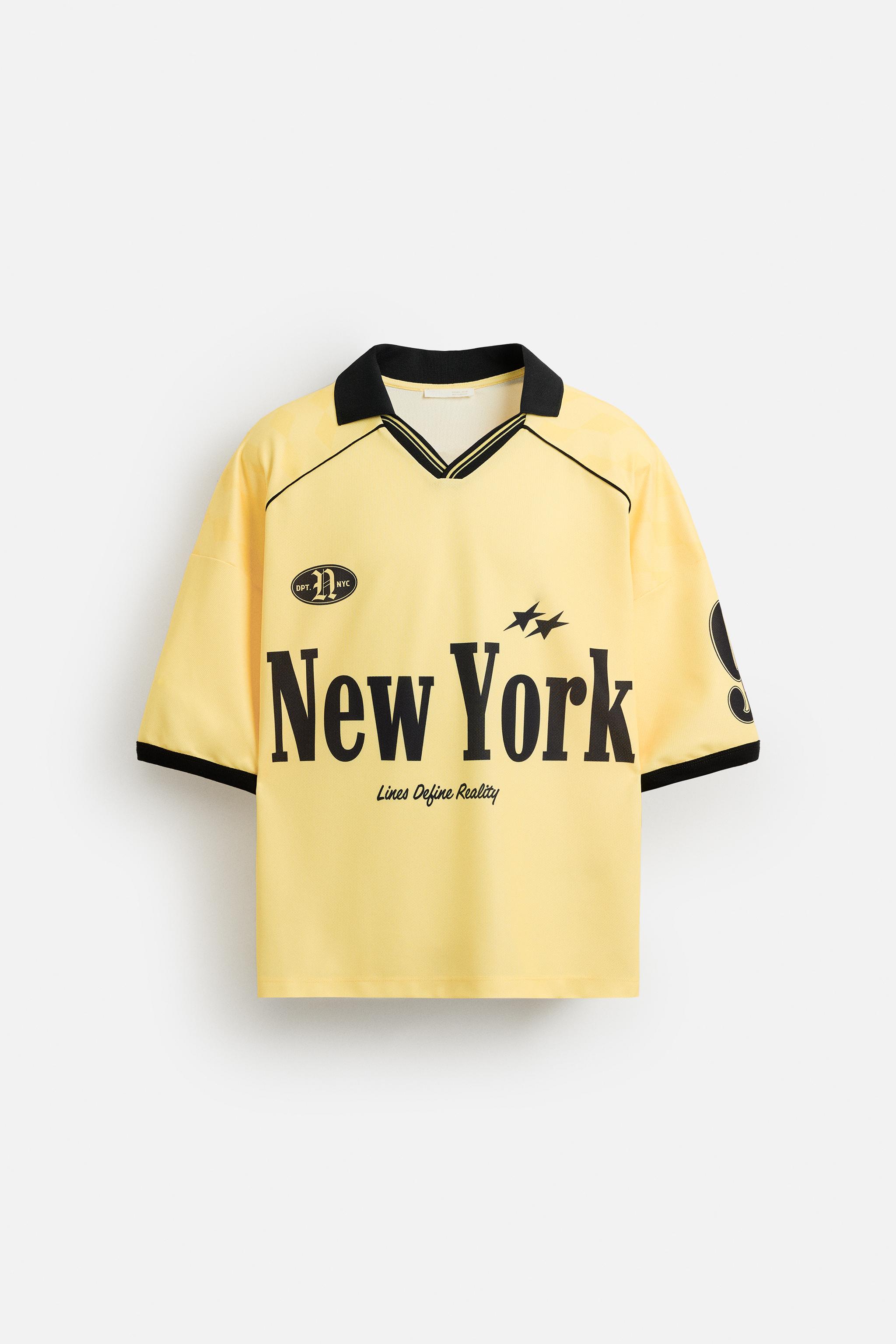 RETRO FOOTBALL PRINT POLO SHIRT - Light yellow | ZARA Canada