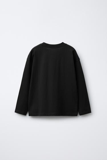 T-SHIRT BASIQUE MEDIUM WEIGHT - Noir de Zara - Image 1