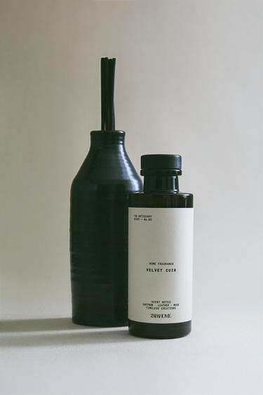 (120 ML) VELVET CUIR REED DIFFUSER AND CERAMIC CONTAINER - Brown by Zara - Image 4