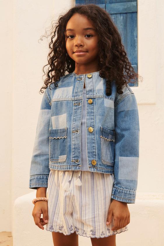 ZARA KIDS ポインテッドラペルコート ラベンダー 116センチ 蝕ま 