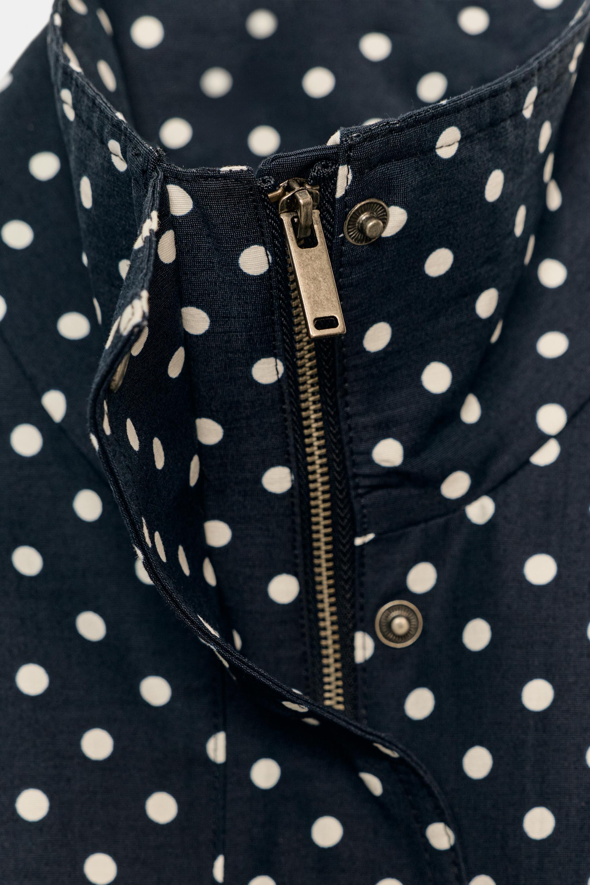 VESTE MATELASSÉE À POIS