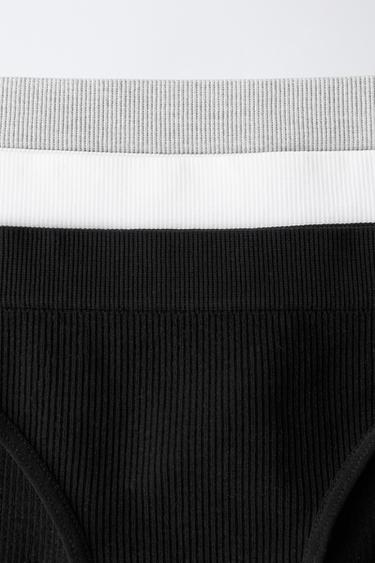 8-14 YEARS/ THREE-PACK SEAMLESS UNDERWEAR — Black / White 2