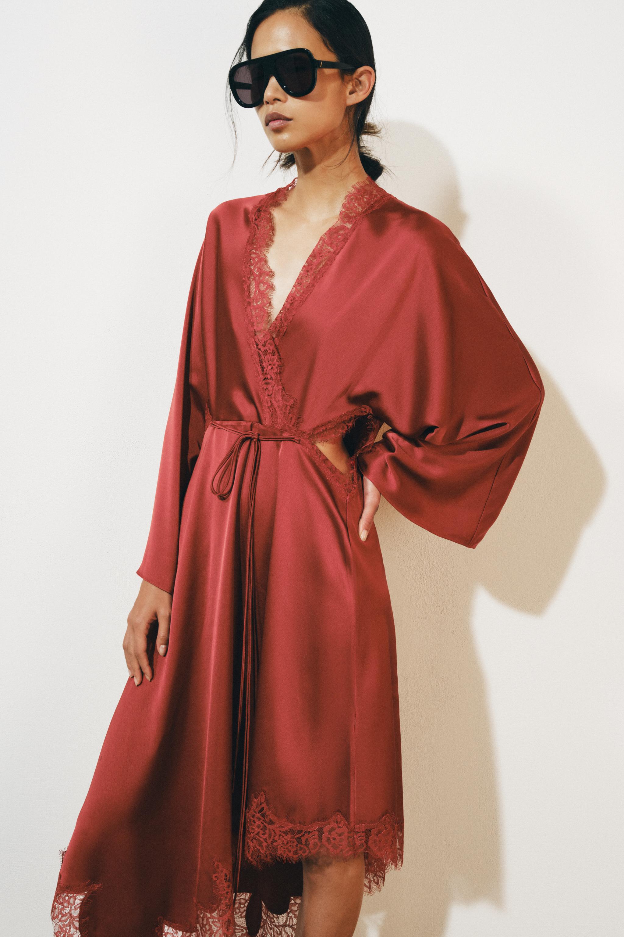 ROBE SATINÉE DENTELLE ZW COLLECTION