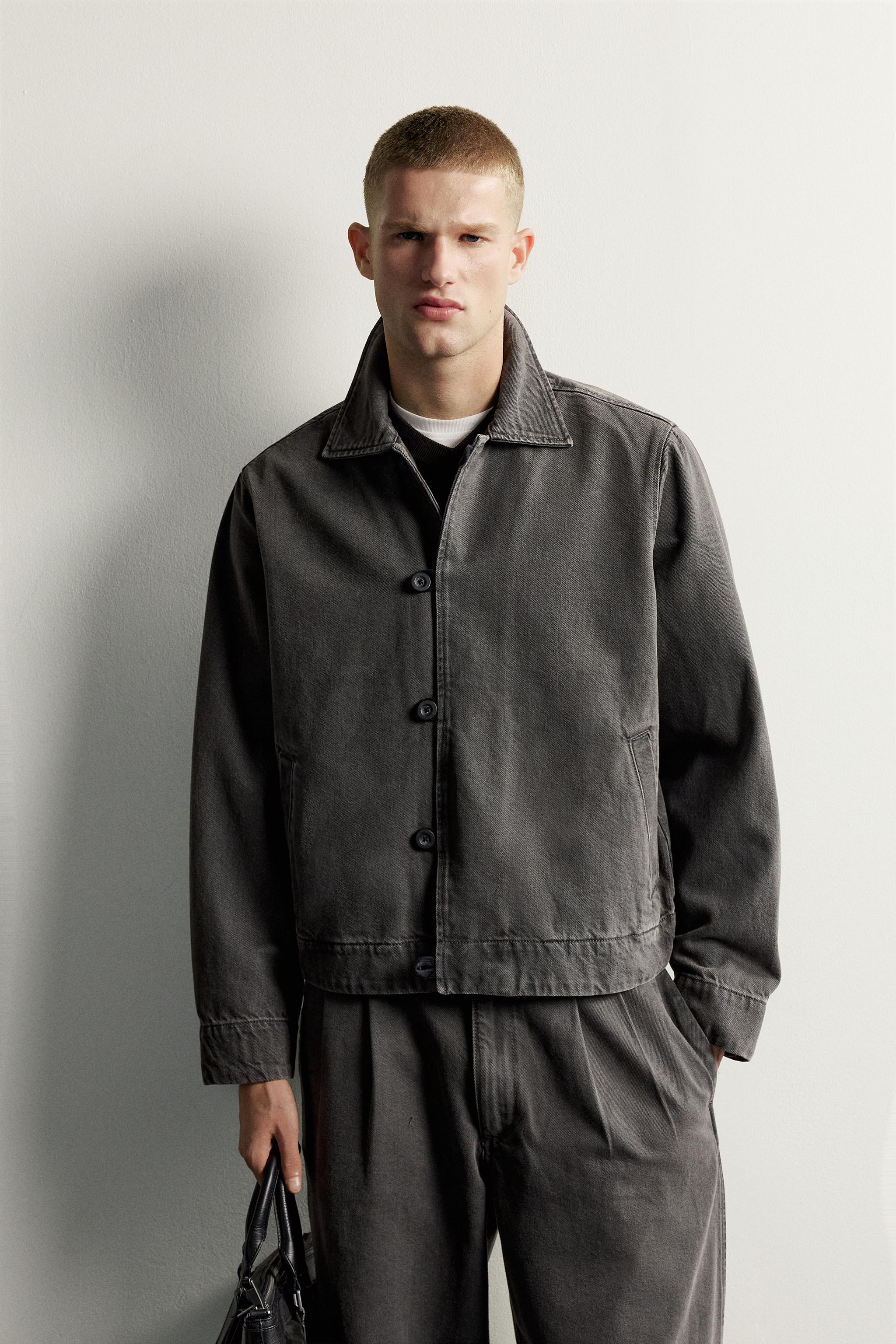 BLOUSON DÉLAVÉ CROPPED FIT