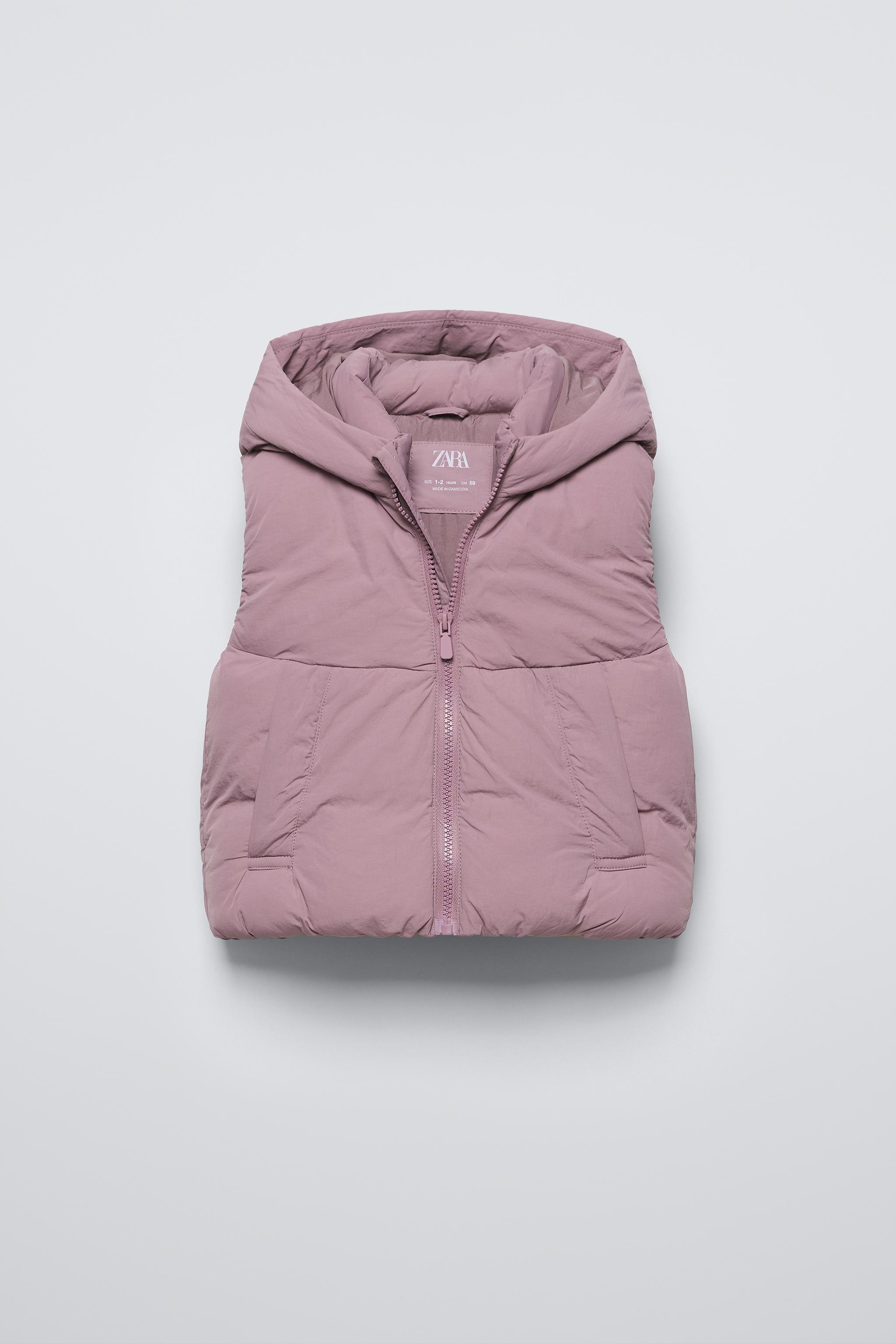 Puffer Coats Zara Gilet Womens Reversible Zara Reversible Cropped