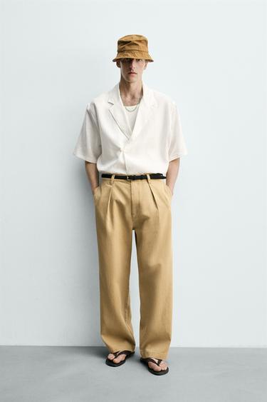 CHEMISE KIMONO 100 % LIN - Blanc de Zara - Image 0