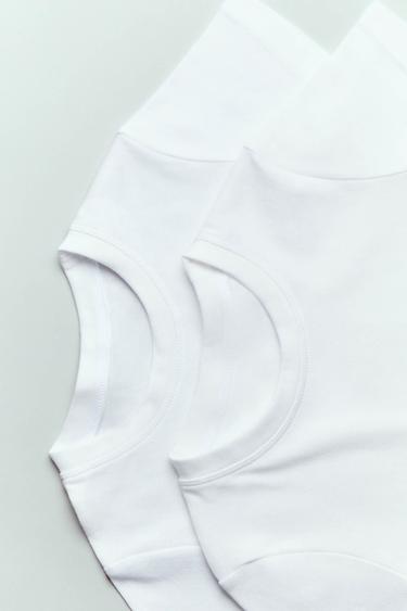 AGES 6-14/ 2-PACK OF BASIC T-SHIRTS - White by Zara