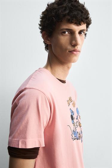 MICKEY + DONALD T-SHIRT HARRY LAMBERT FOR ZARA X DISNEY - Pastel pink by Zara - Image 5