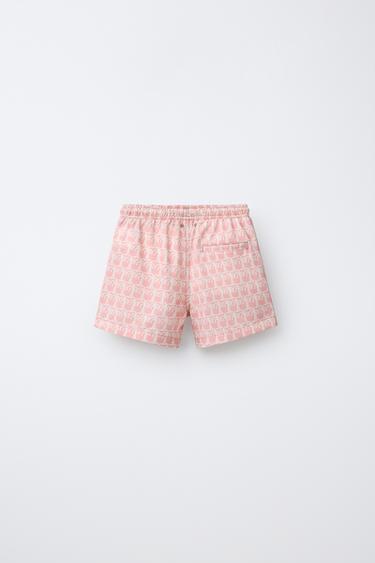 6-14 ANS/ SHORT DE BAIN PALMIERS - rose poudré de Zara - Image 1