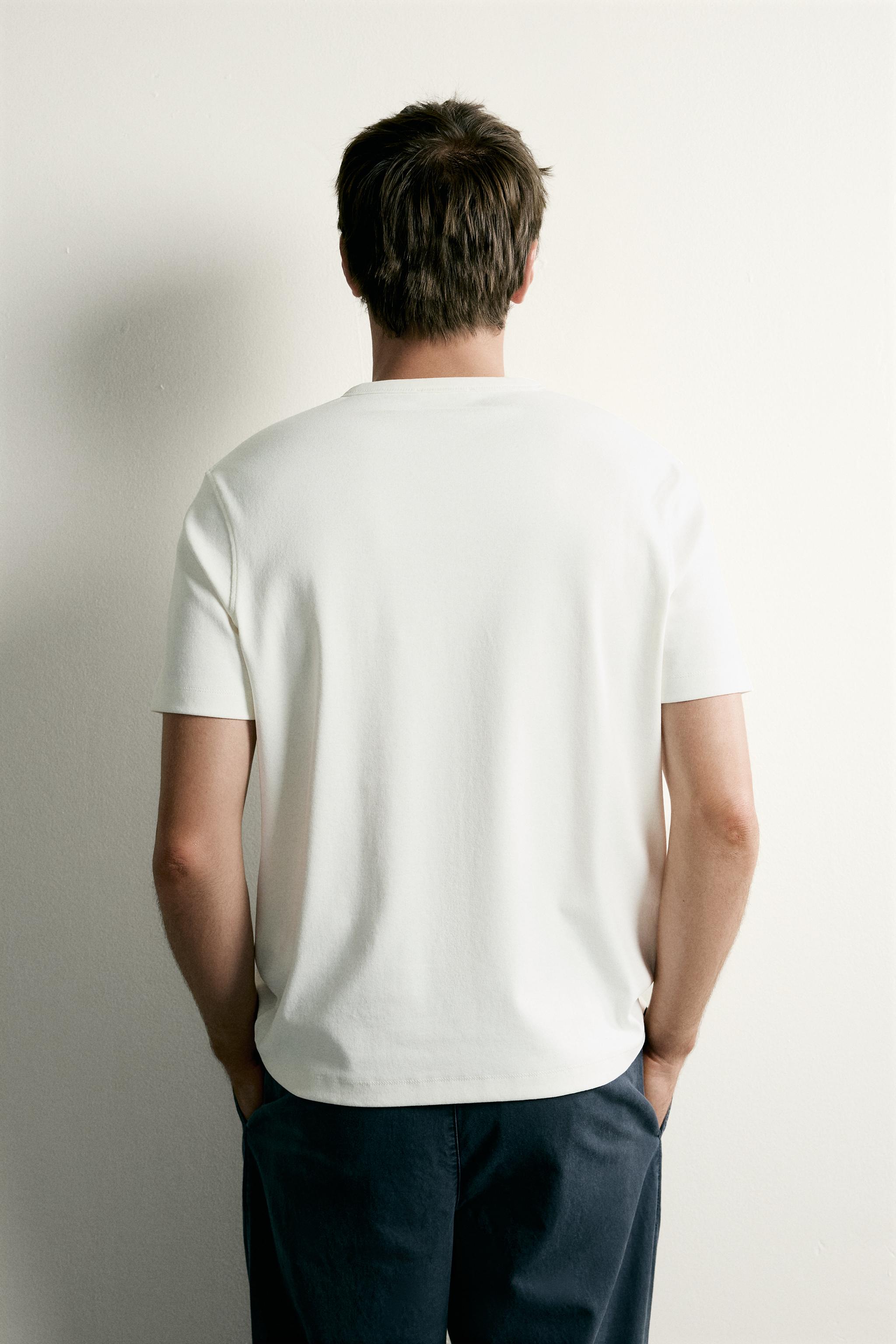 Zara HENLEY YAKA REGULAR FIT T-SHIRT görsel 3