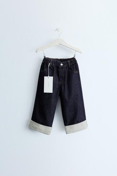 ZARA TIMELESS - JEANS STRAIGHT  PESPUNTES - Azul de Zara - Imagen 0