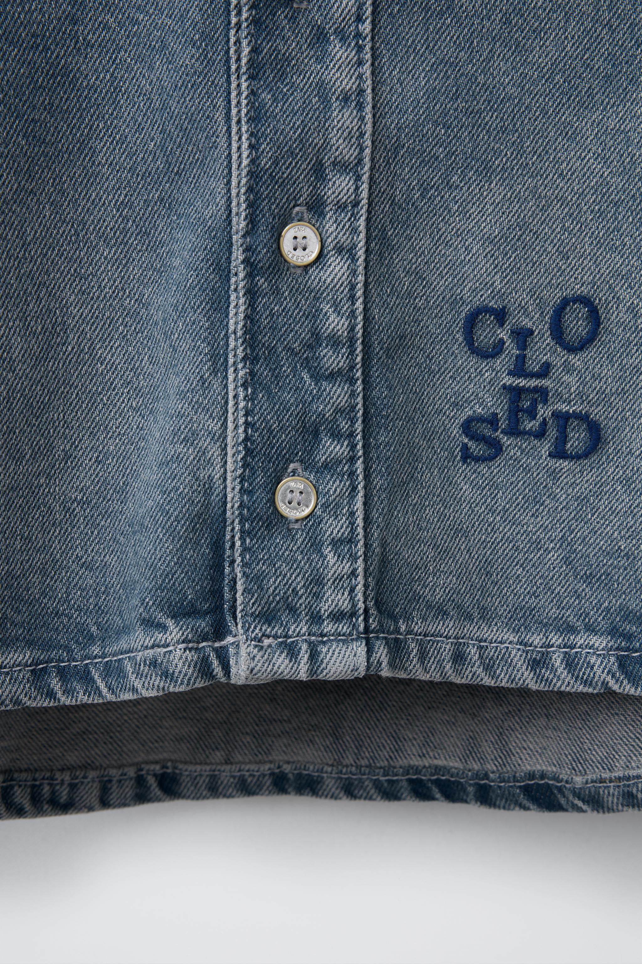 CLOSED © DENIM SHIRT - Blue | ZARA United States