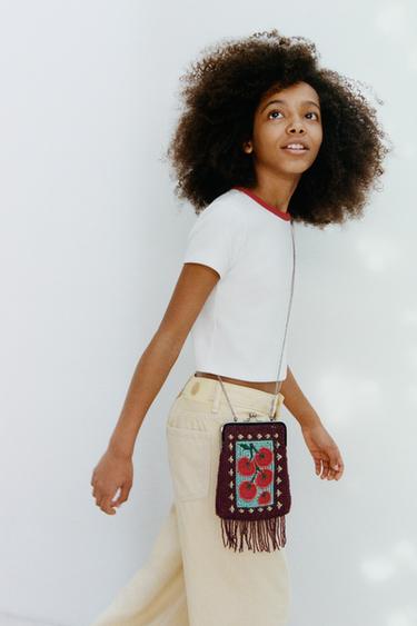 Zara TORBA SA BISERIMA ZA NOŠENJE PREKO RAMENA I TELA – Šareno – Slika 0