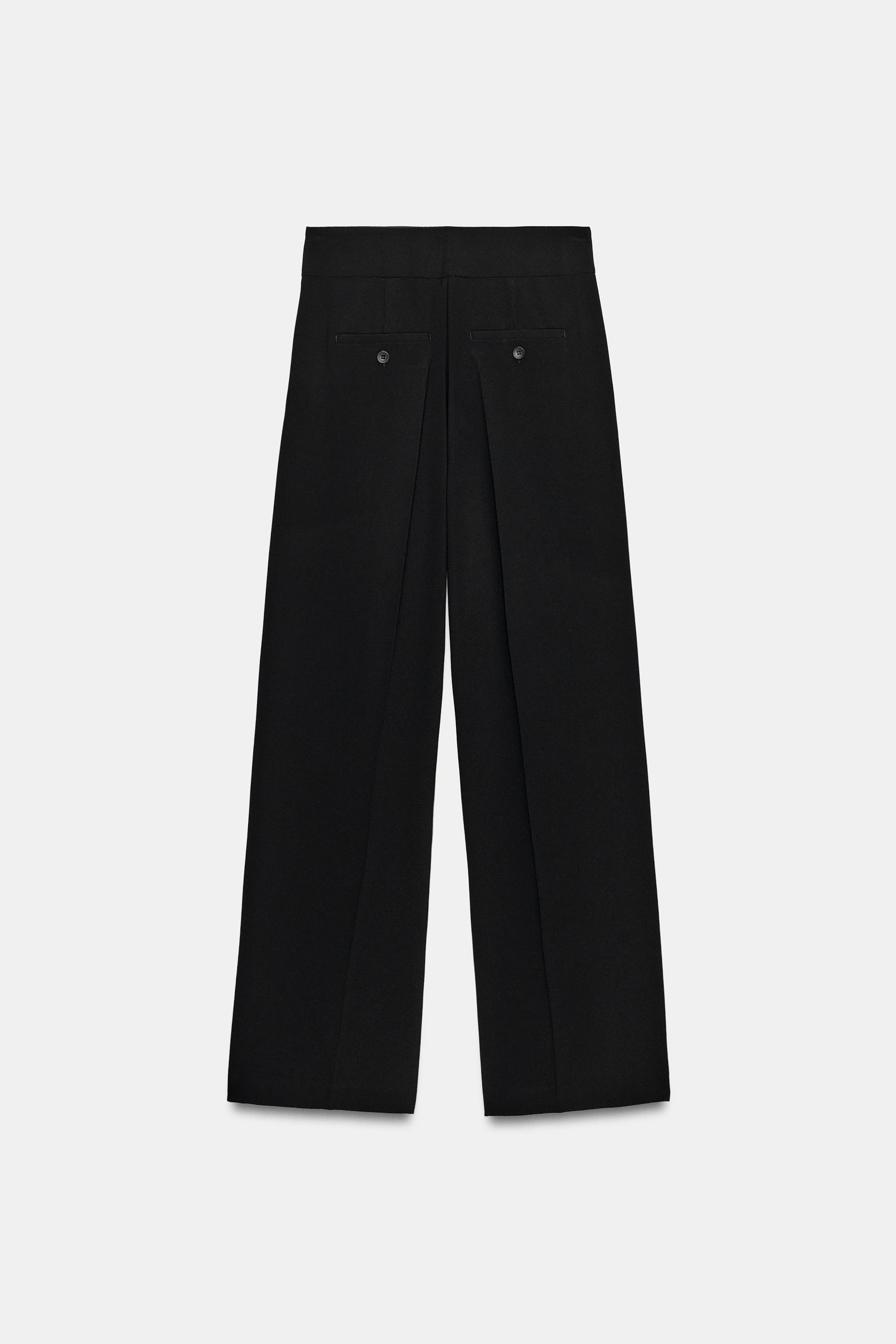 Zara Yüksek Bel Geniş Pantolon görsel 5