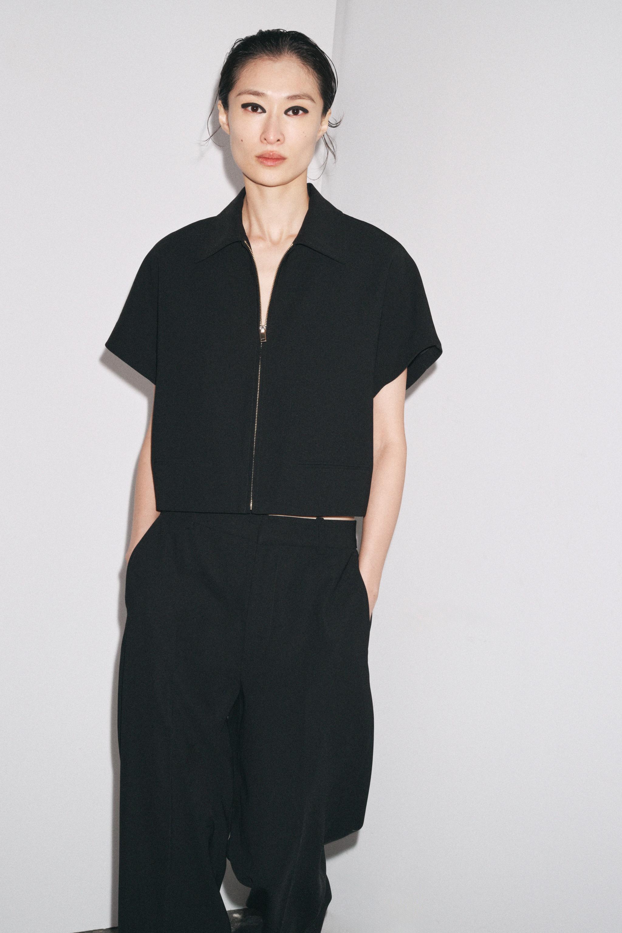 ZW COLLECTION クロップドジャケット - エクリュ | ZARA Japan