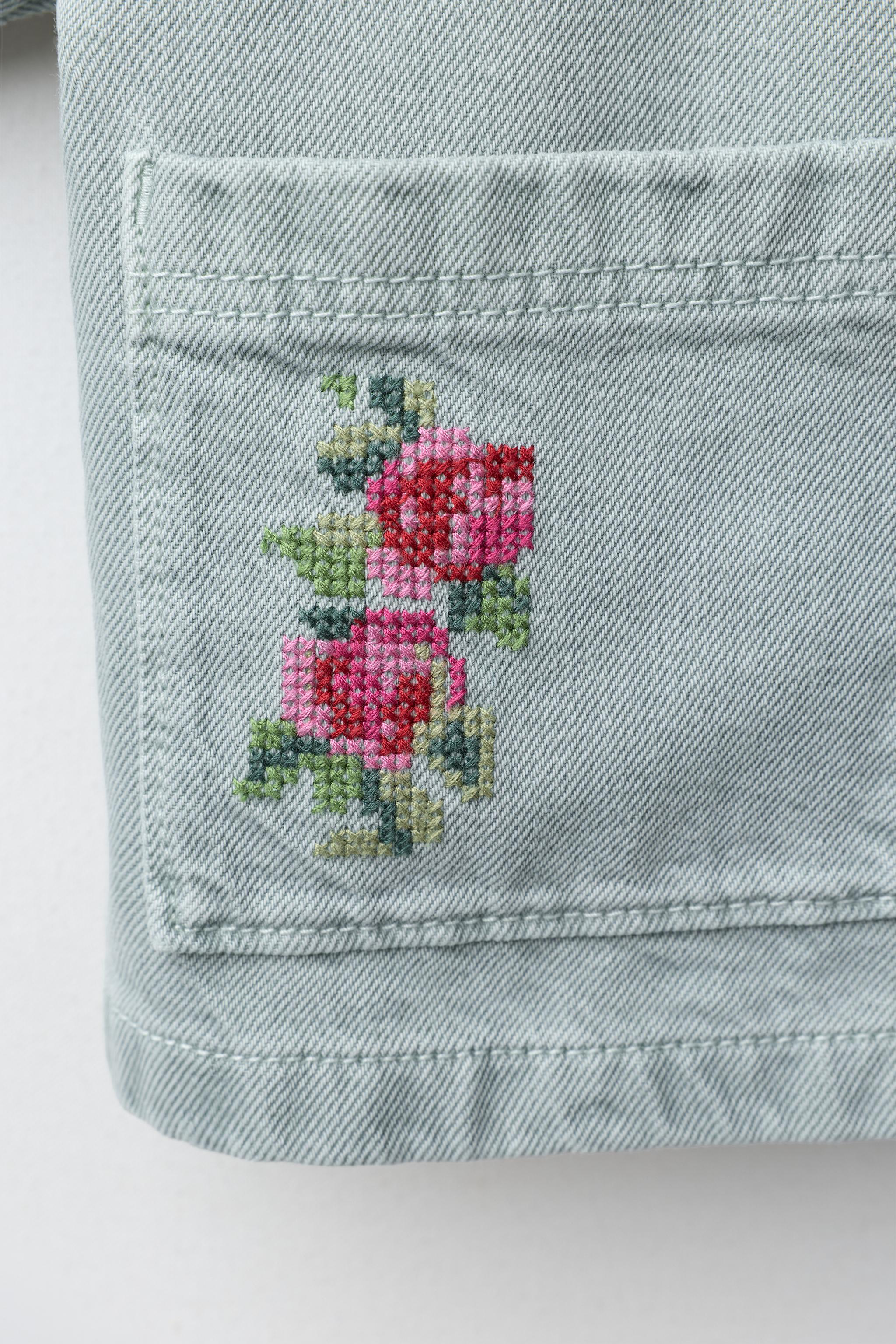 Детские куртки Zara PATCHWORK TWILL JACKET — фото 4