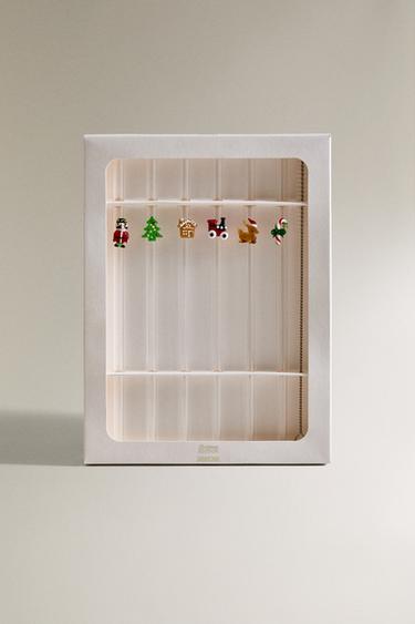 PACK OF CHRISTMAS FIGURE GLASS STRAWS (PACK OF 6) - Red by Zara - Image 3
