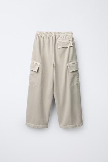 STRAIGHT LEG CARGO TROUSERS - Mid-ecru by Zara - Image 1