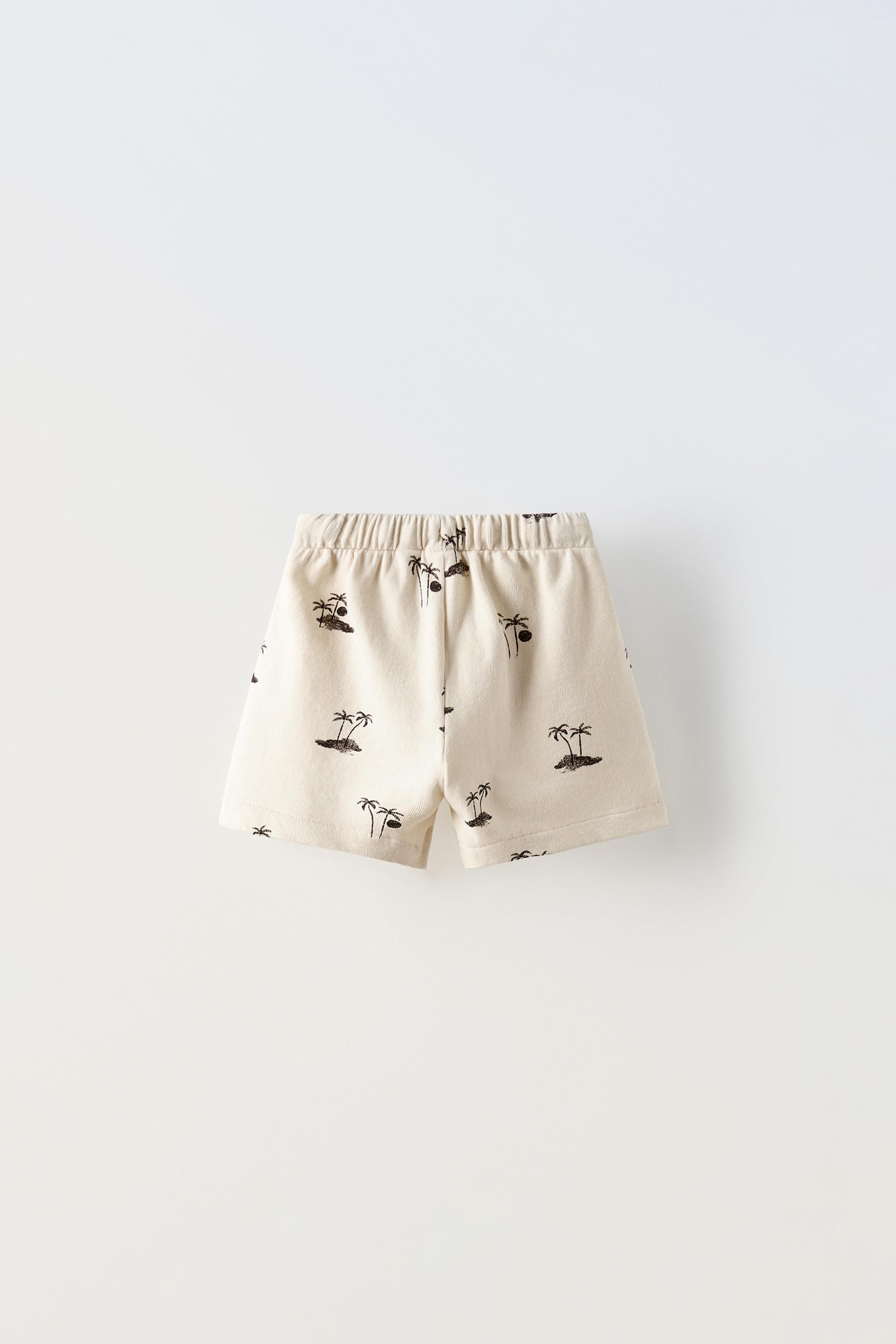 ZARA Tropical Palm Print Shorts Sz hotsell 6