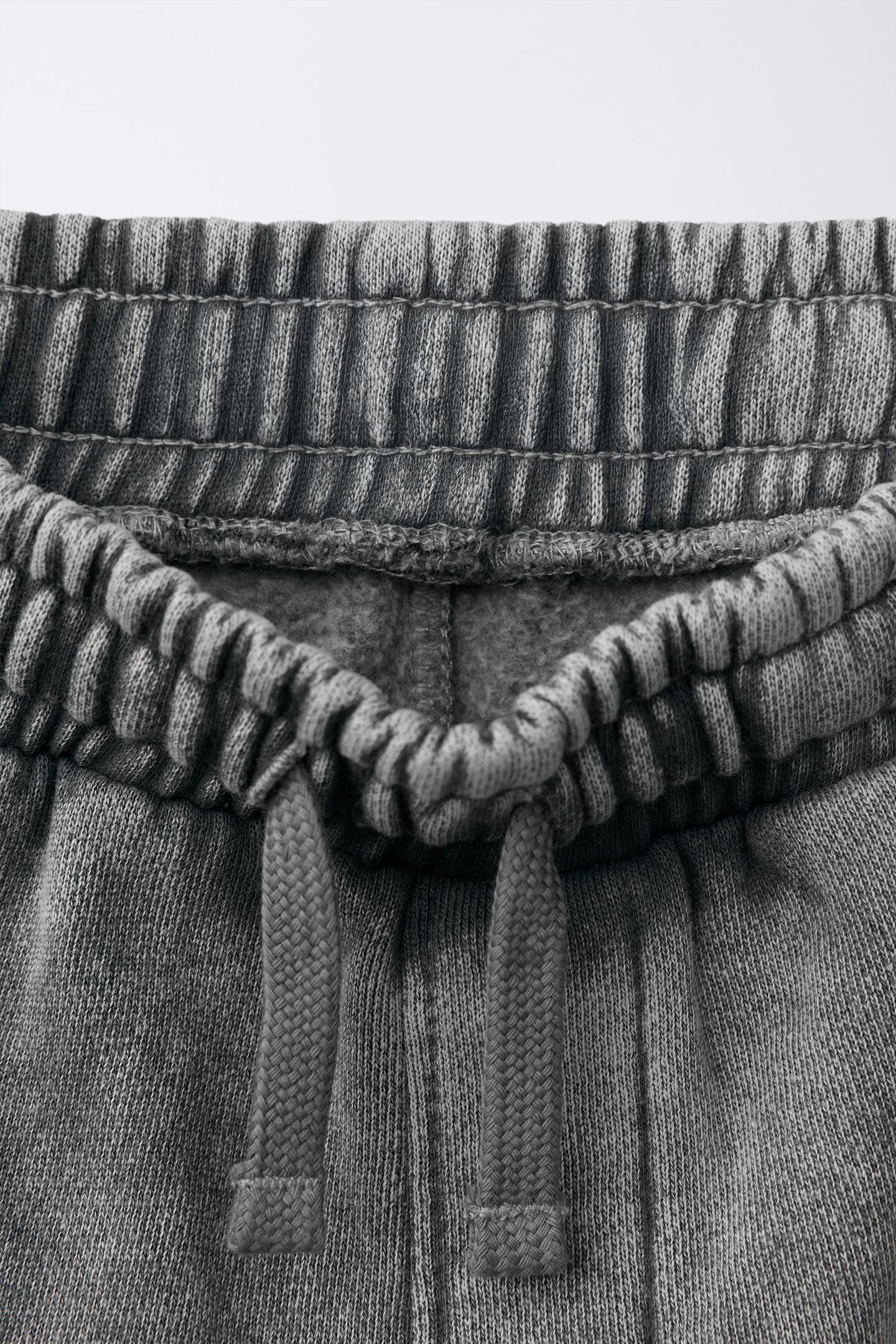 Детские брюки Zara Washed Effect Wide Leg, цвет: Серый — фото 3