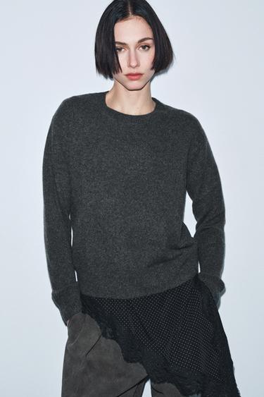 100% CASHMERE JUMPER - Anthracite grey by Zara