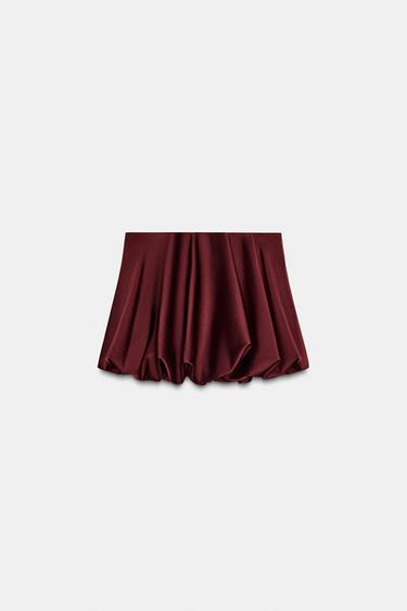 تنورة بنطلون بالون - خمري الخاص بـ Zara