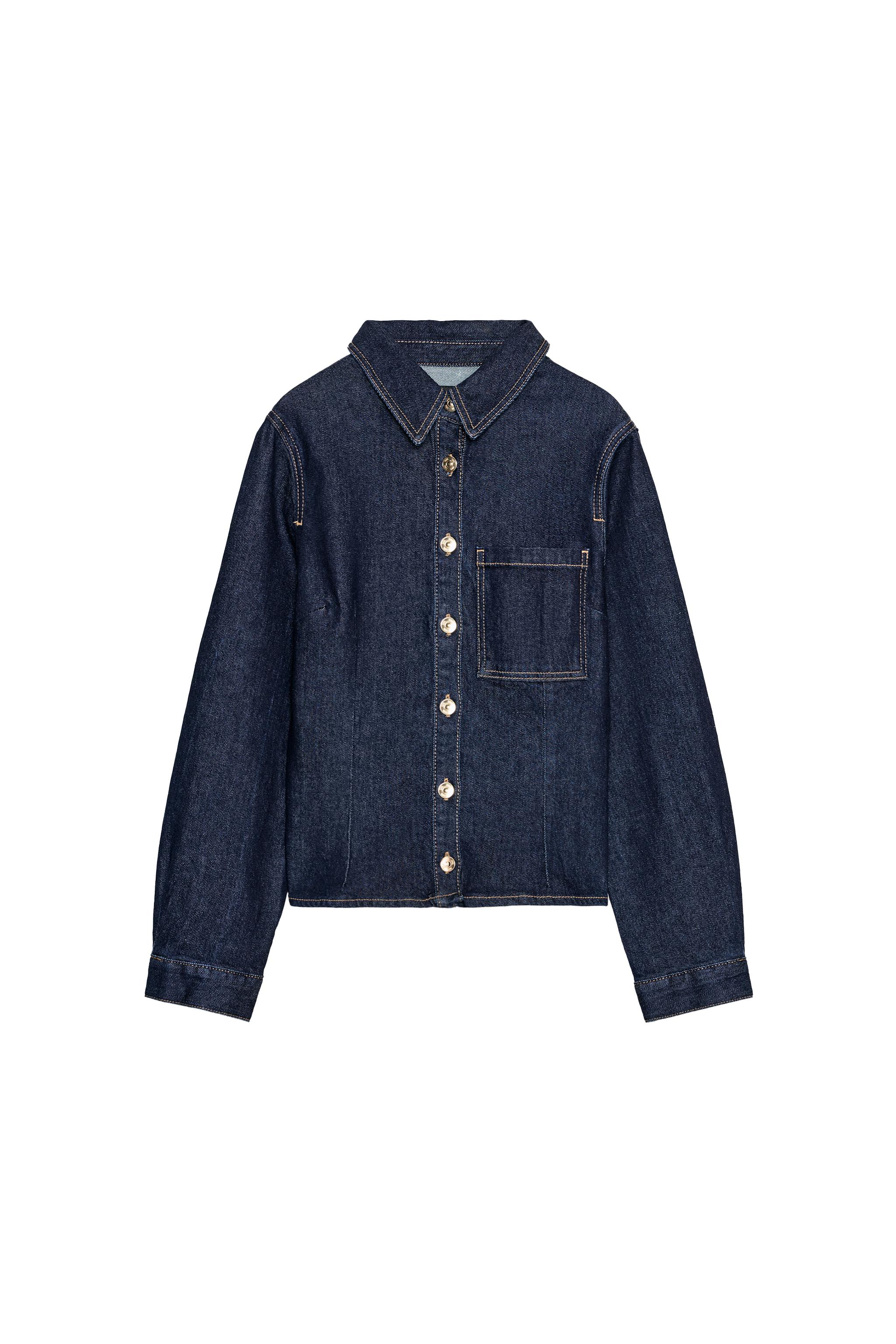 Z1975 FITTED DENIM SHIRT - Blue | ZARA South Africa
